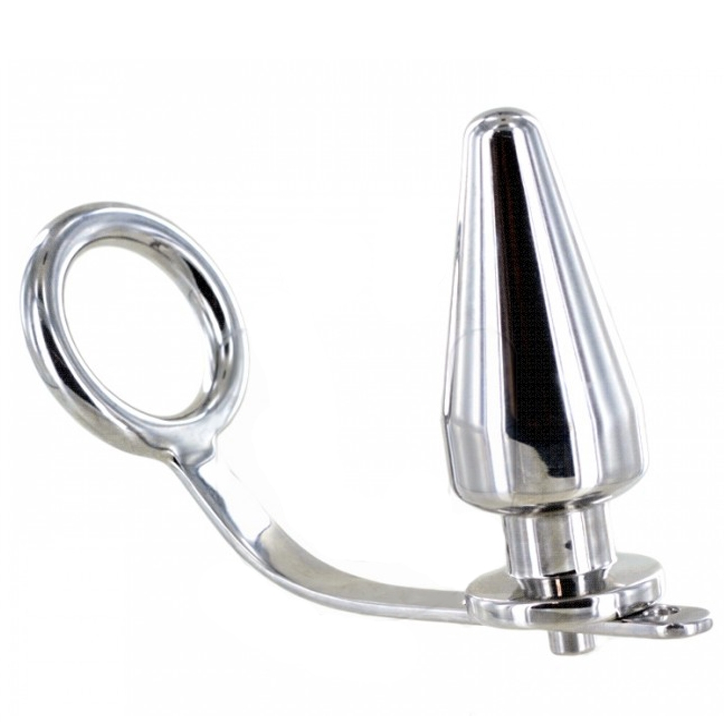 ANNEAU EN ACIER ET MÉTAL DUR AVEC PLUG ANAL 80 X 55 MM
