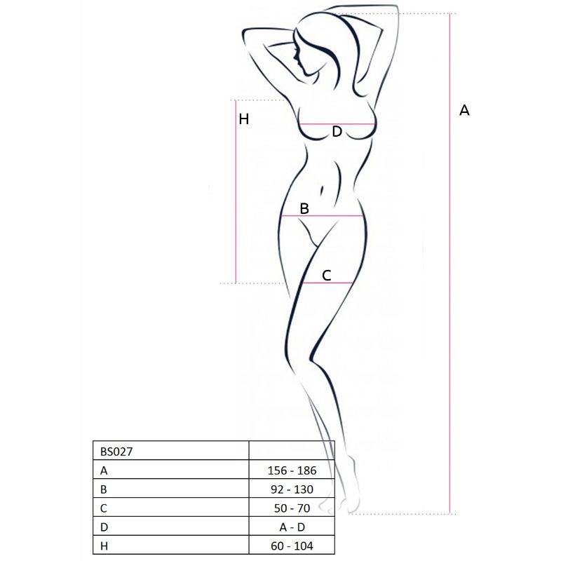PASSION - BODYSTOCKING FEMME BS027 ROBE ROUGE TAILLE UNIQUE