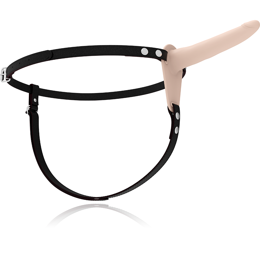 HARNAIS SOUMIS FÉTICHISME - VIBRATEUR SILICONE FLESH 15 CM