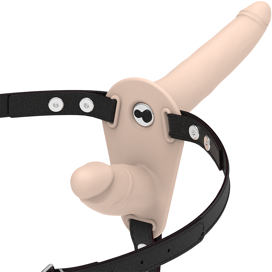 HARNAIS SOUMIS FÉTICHISME - VIBRATEUR FLESH UP DOUBLE PÉNÉTRATION