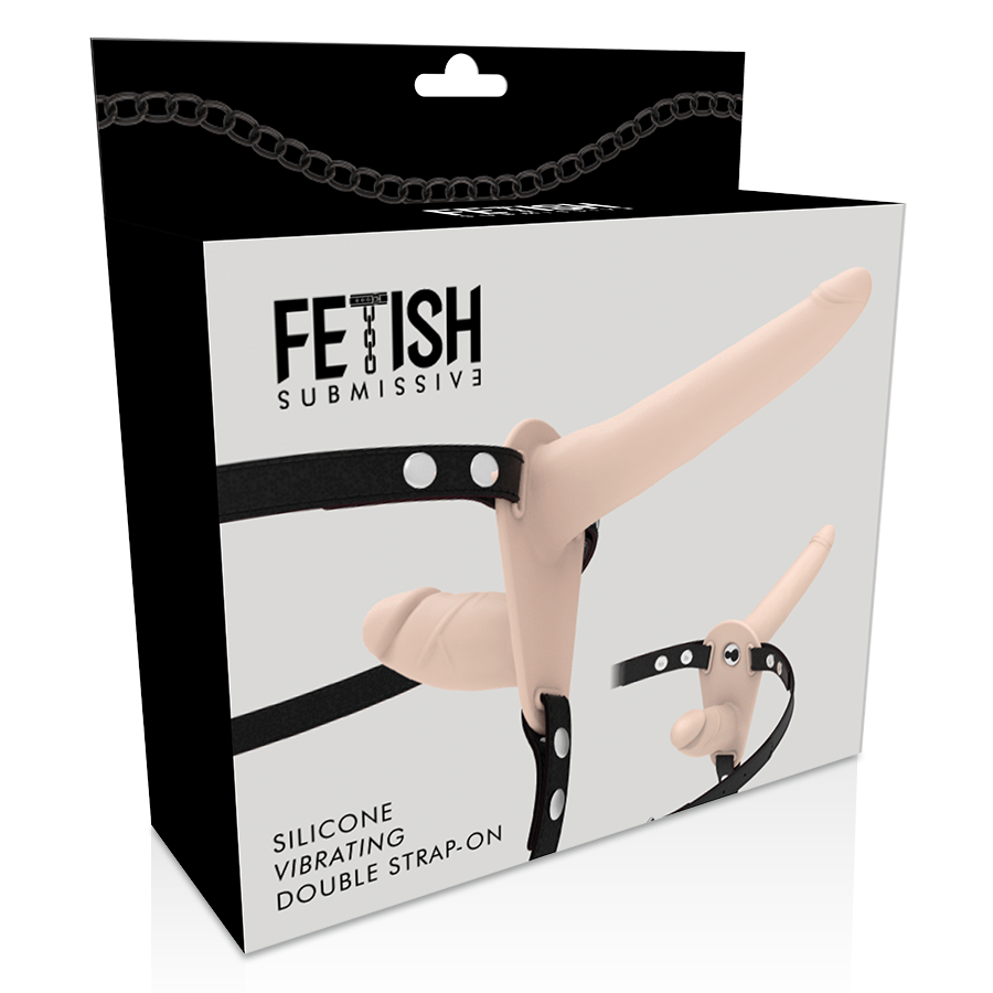 HARNAIS SOUMIS FÉTICHISME - VIBRATEUR FLESH UP DOUBLE PÉNÉTRATION