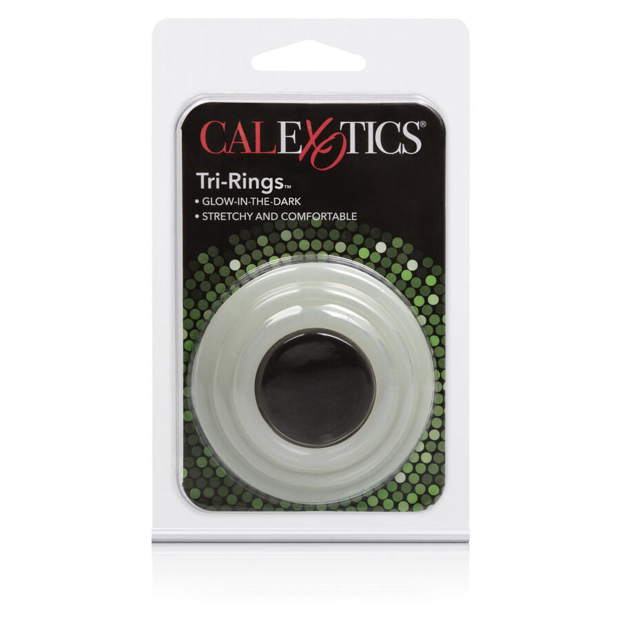 CALEXOTICS - LOT DE TROIS ANNEAUX BRILLANT DANS LE NOIR