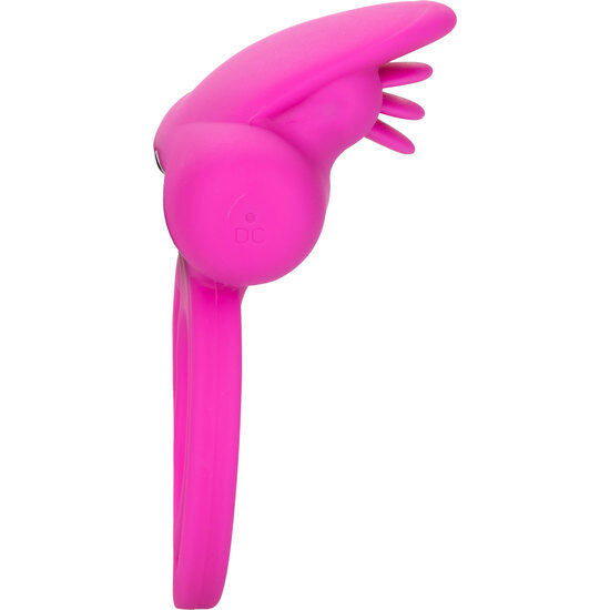 CALEXOTICS - DOUBLE ANNEAU VIBRANT DOUBLE AMÉLIORATEUR DE CLITO EN SILICONE ROSE