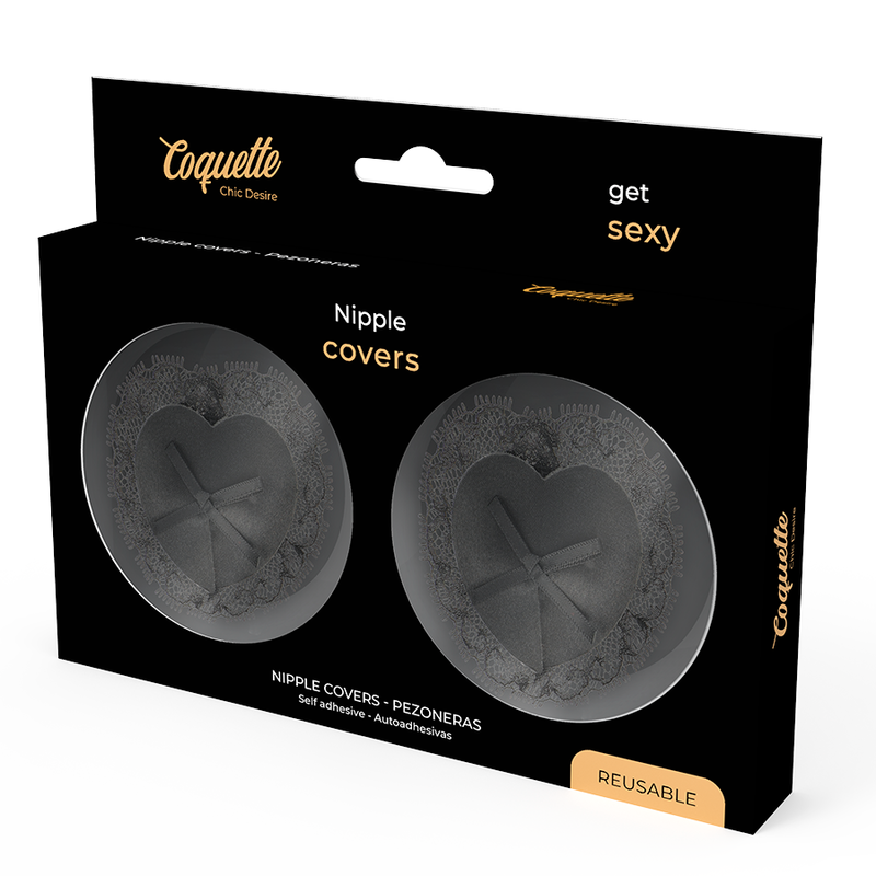 COQUETTE CHIC DESIRE - CACHE TÉTONS EN DENTELLE NOIRE