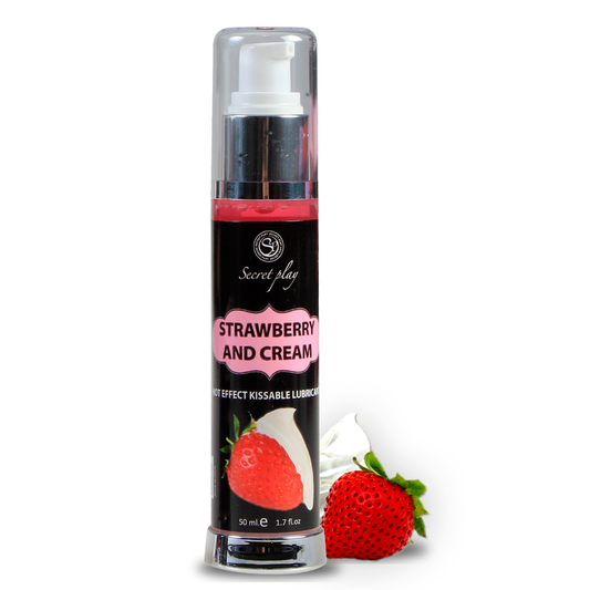 SECRETPLAY - LUBRIFIANT EFFET CHALEUR 2-1 FRAISE&amp;CRÈME 50 ML